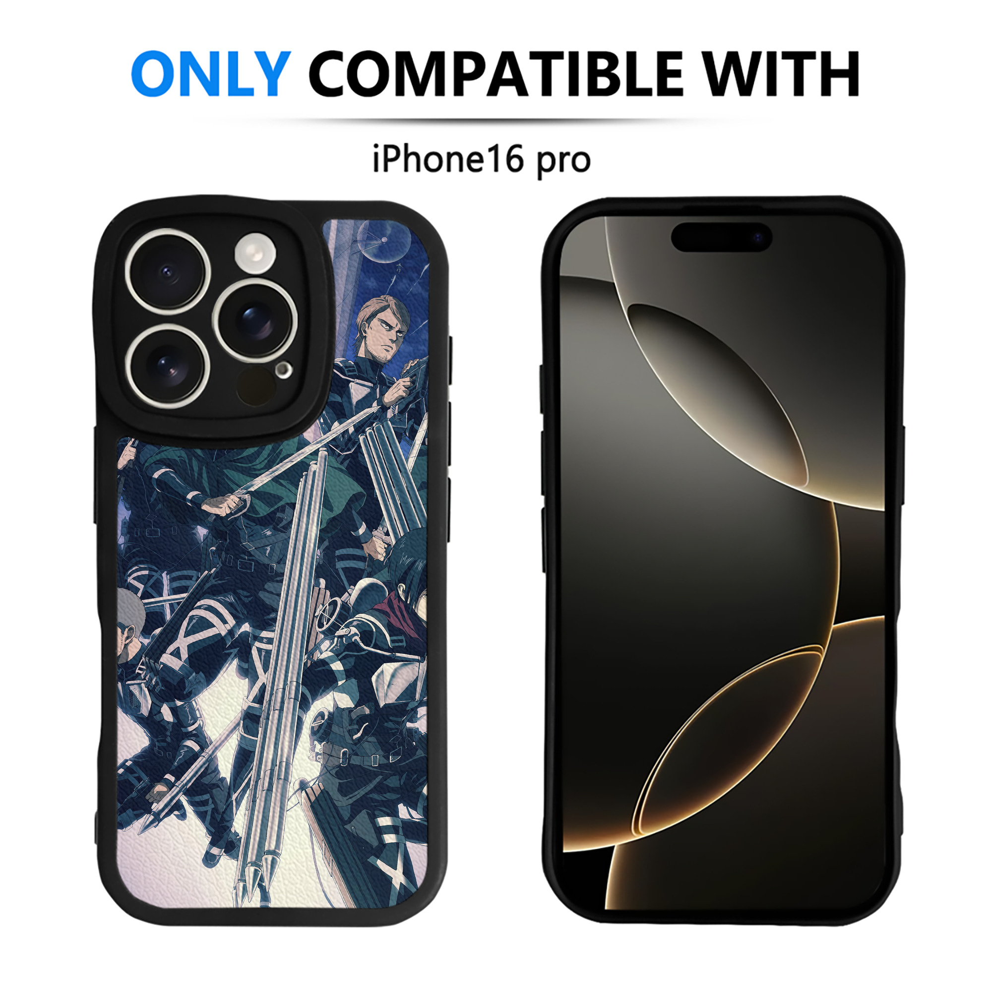 （画像用） 進撃の巨人 Attack on Titan 【iPhone 16シリーズ対応】シリコンスマホケース（レザー調） 材質：シリコン